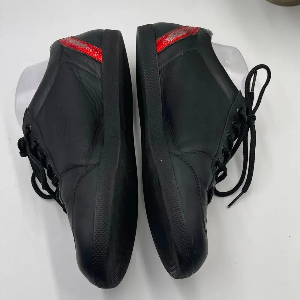 GUCCI Mens Black‎ Bambi Marmont Leather Low Sneaker Trainers Shoes Sz m6.5/8w